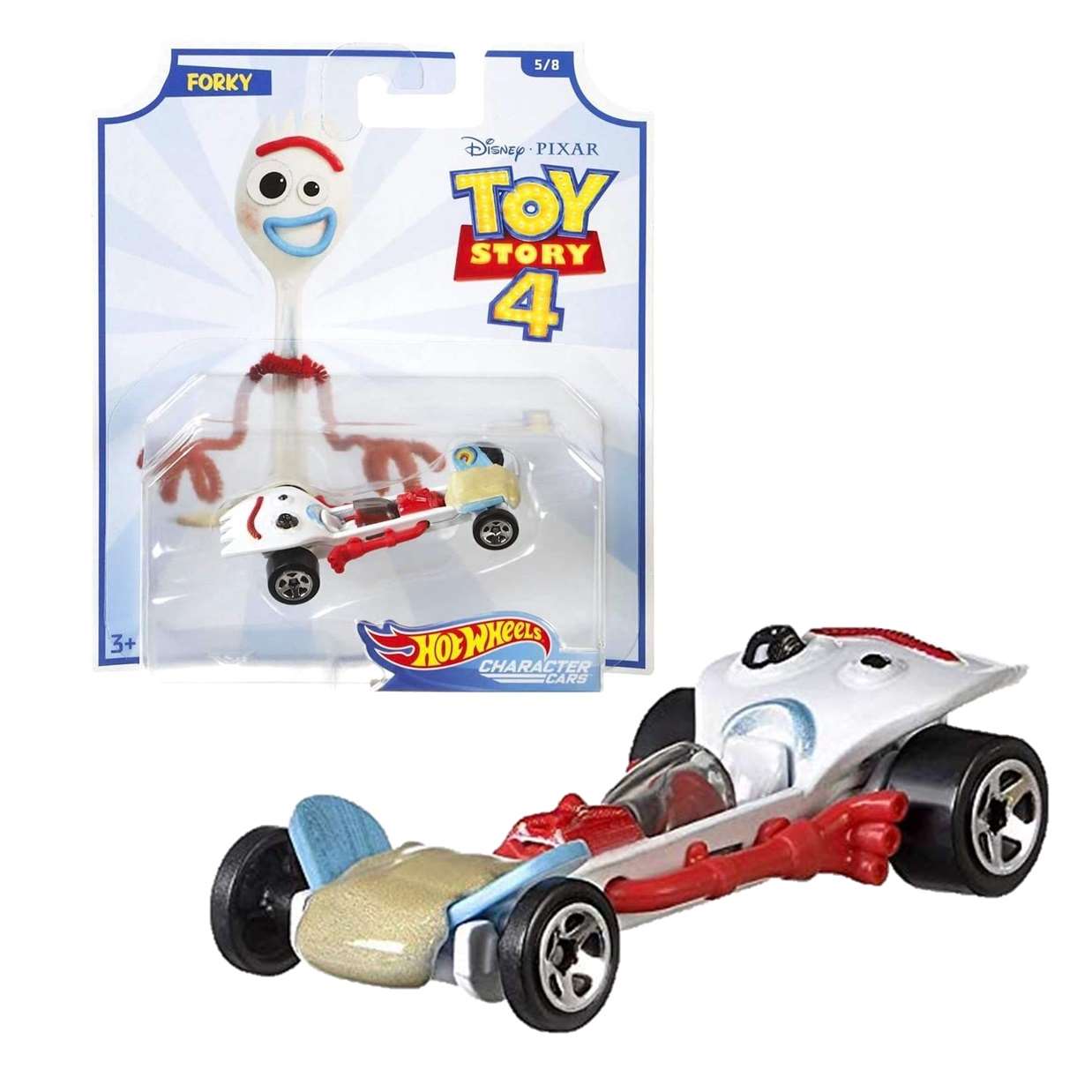 Forky Disney Toy Story 4 Hot Wheels 5/8 Character Cars