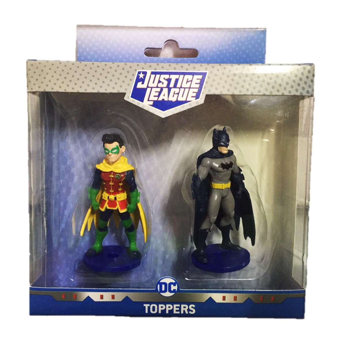 Pack 2 Figurillas Batman And Robin Toppers Justice League 