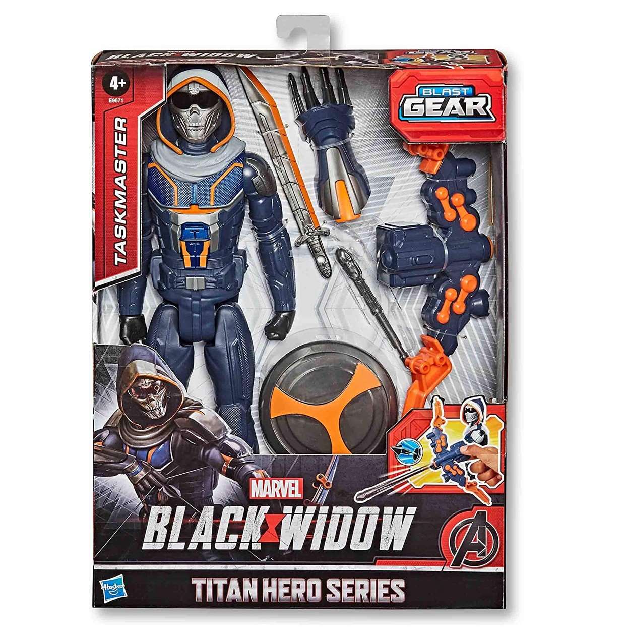 Taskmaster Lanzar Proyectil Figura Black Widow Blast Gear