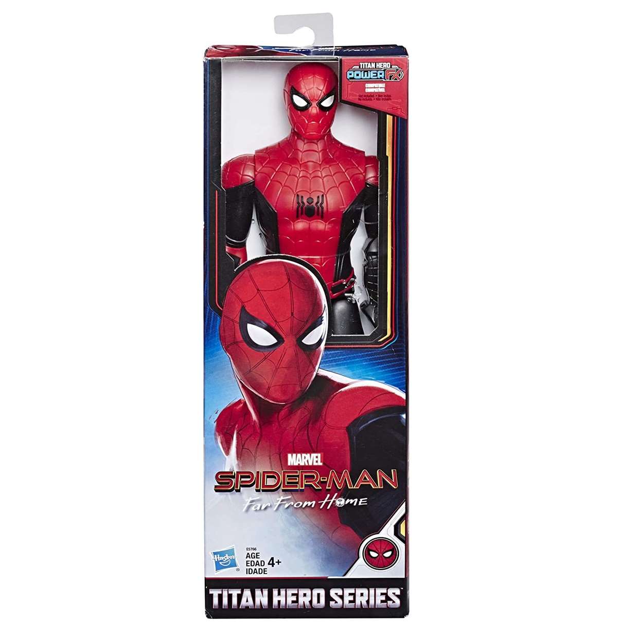 Spider Man Figura Far From Home Titan Hero + Cilindro 30 Cm