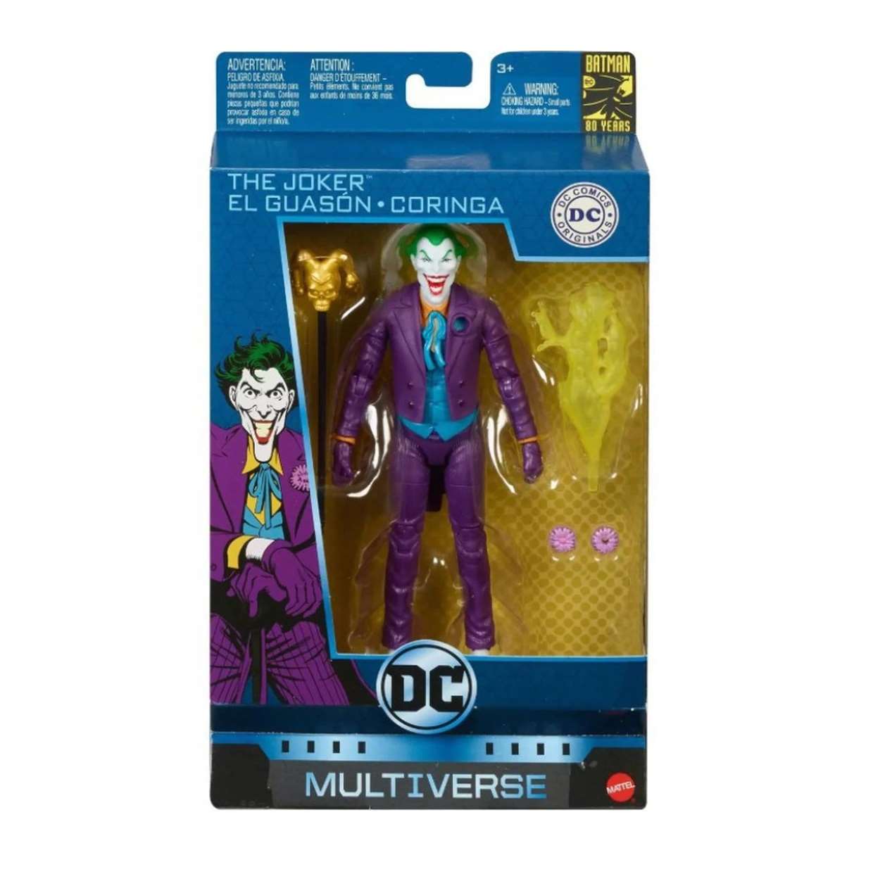 The Joker Coringa Figura Dc Original Multiverse 80th Years 