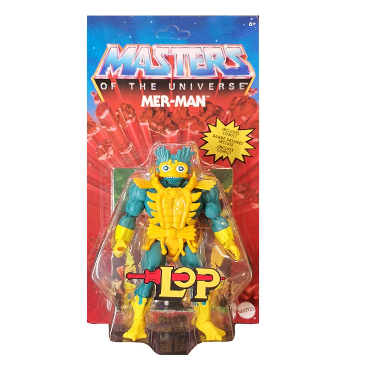 Mer Man Lop Figura Masters of the Universe Mattel 6 Pulg