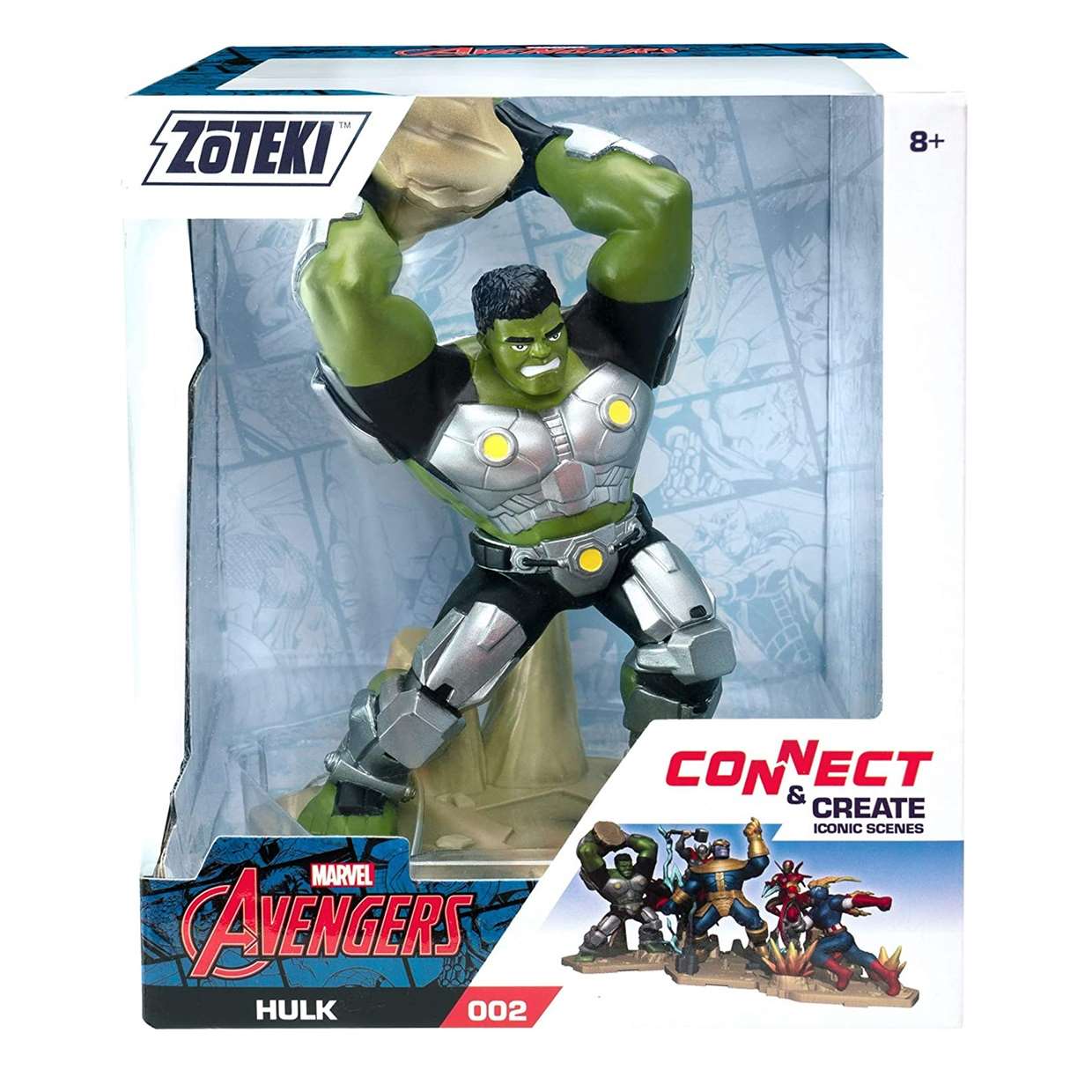 Hulk #002 Figura Marvel Avengers Zoteki 4 Pulgadas