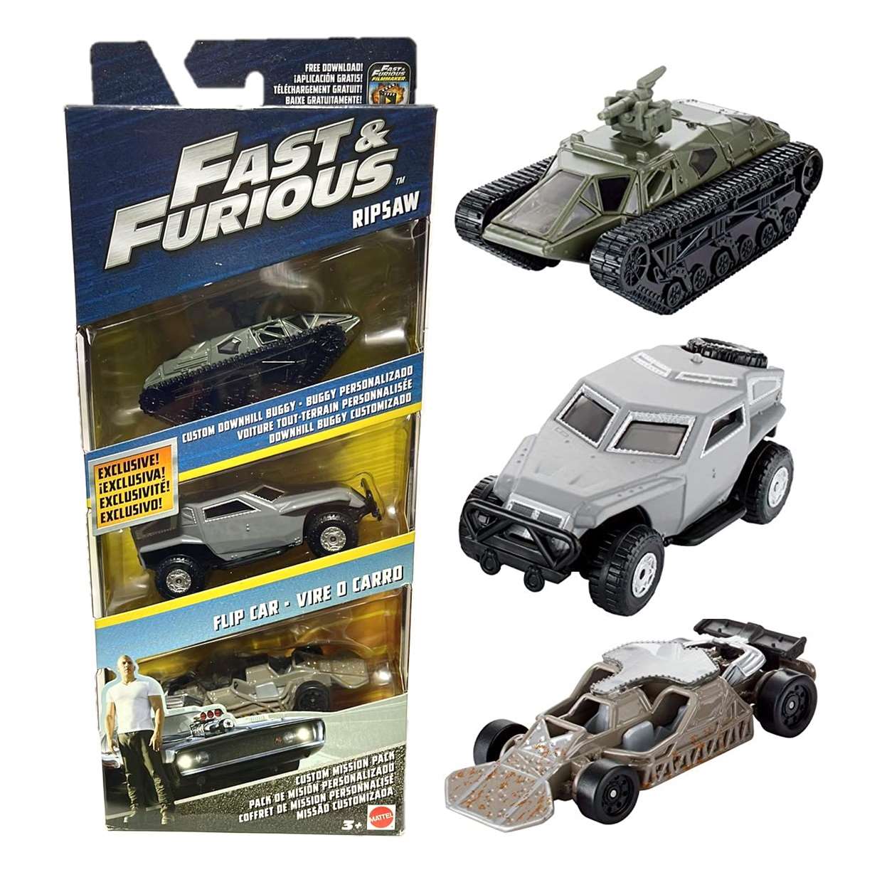 Pack De 3 Vehículos Custom Missions Fast & Furious Mattel