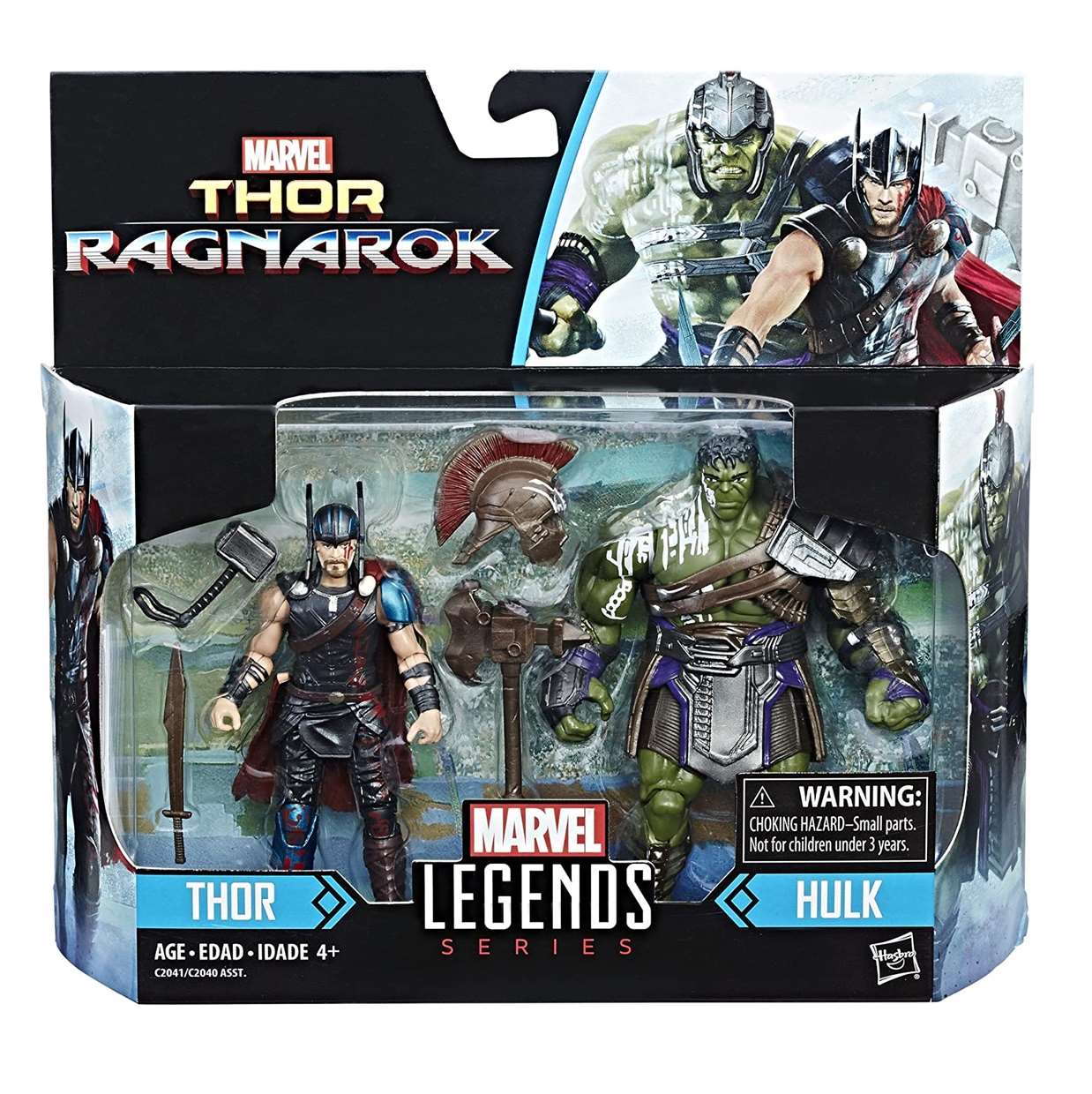 Paquete 2 Figuras Thor And Hulk Marvel Thor Ragnarok Legends
