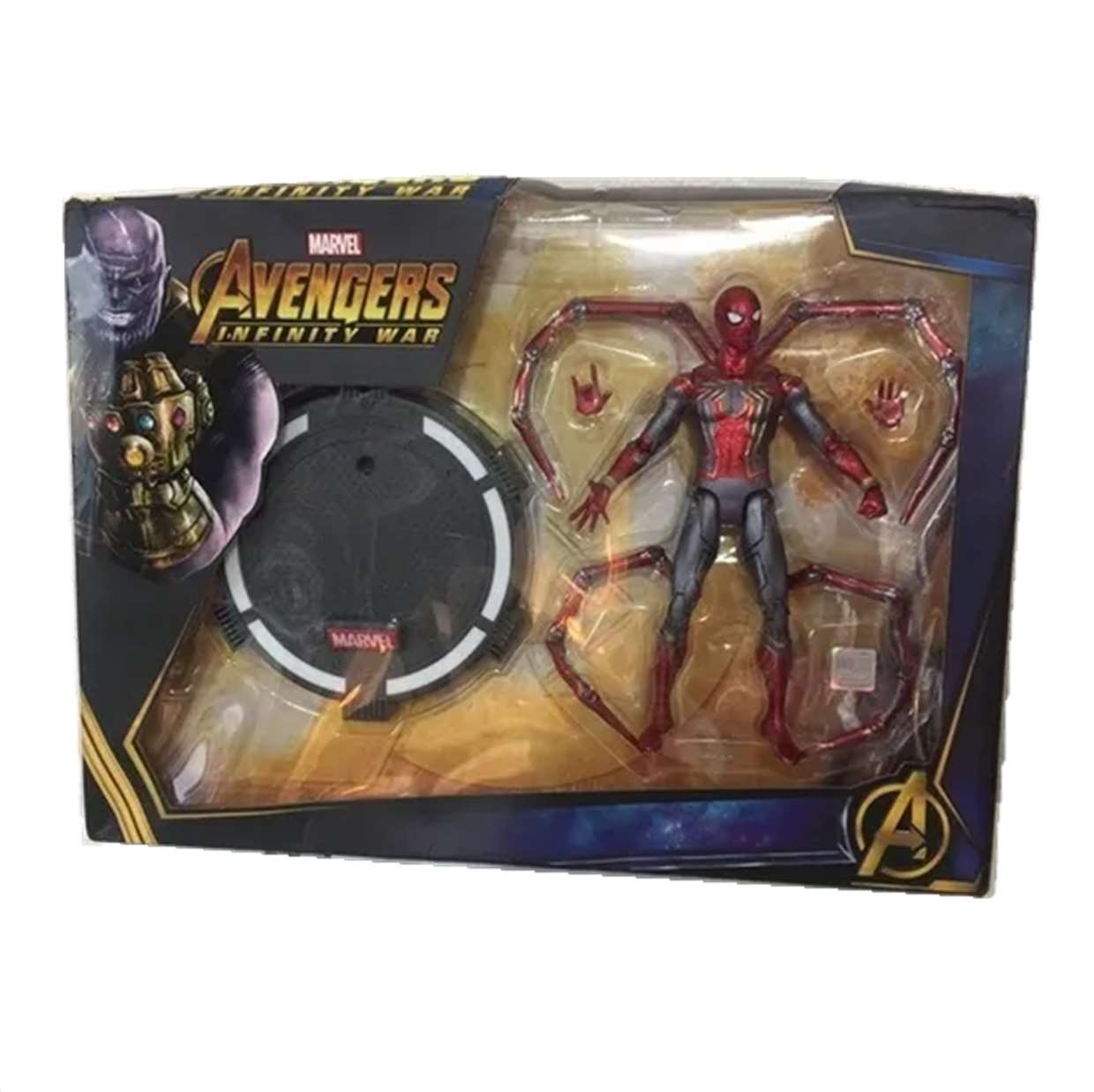 Iron Spider Figura Marvel Infinity War Con Base Led 