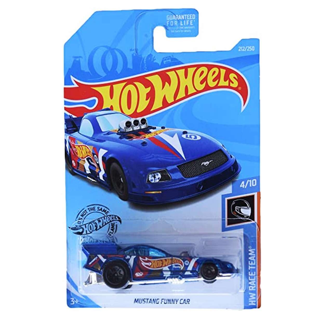 Mustang Funny Blue Car 4/10 Hot Wheels Hw Race Day