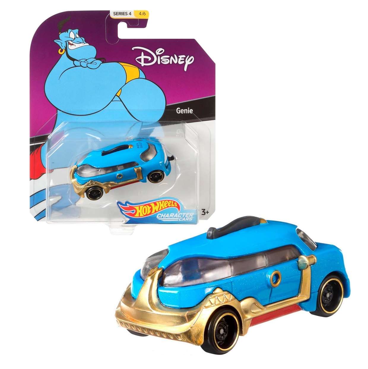 Genie 4/6 Hot Wheels Disney The Aladdin Character Cars