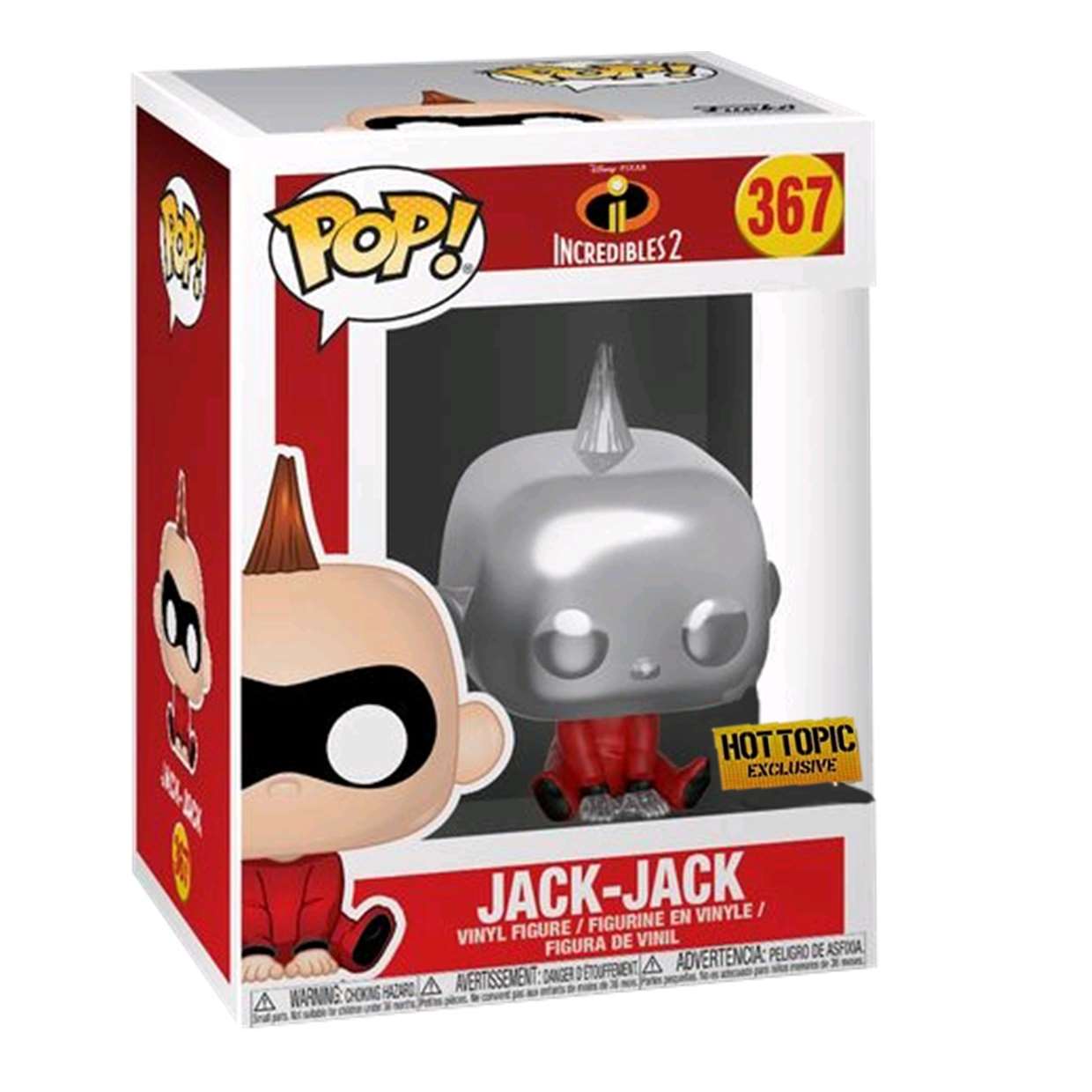 Jack Jack #367 Los Increíbles 2 Funko Pop! Hot Topic Chrome