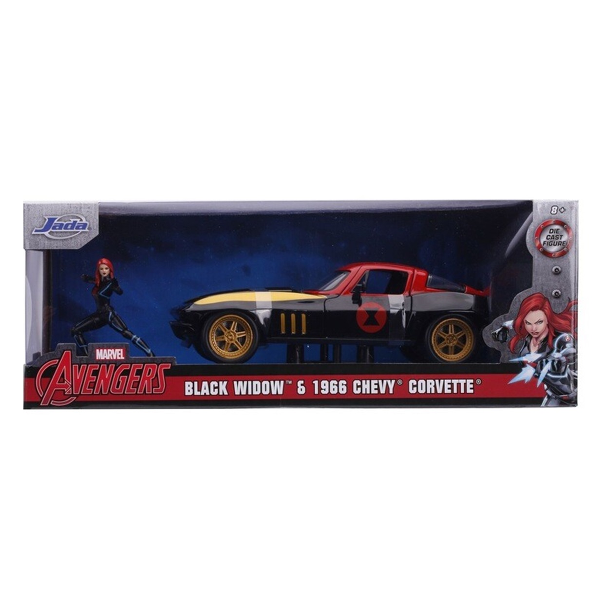 Black Widow & 1996 Chevy Corvette Marvel Avengers Jada Toys