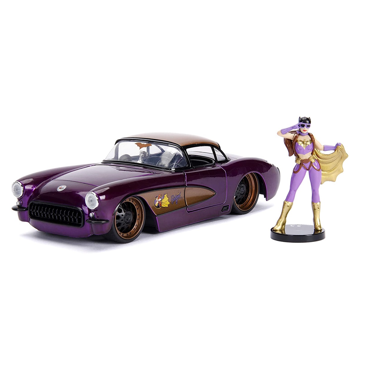 Batgirl & 1957 Chevy Corvette Dc Comics Bombshells Jada Toys