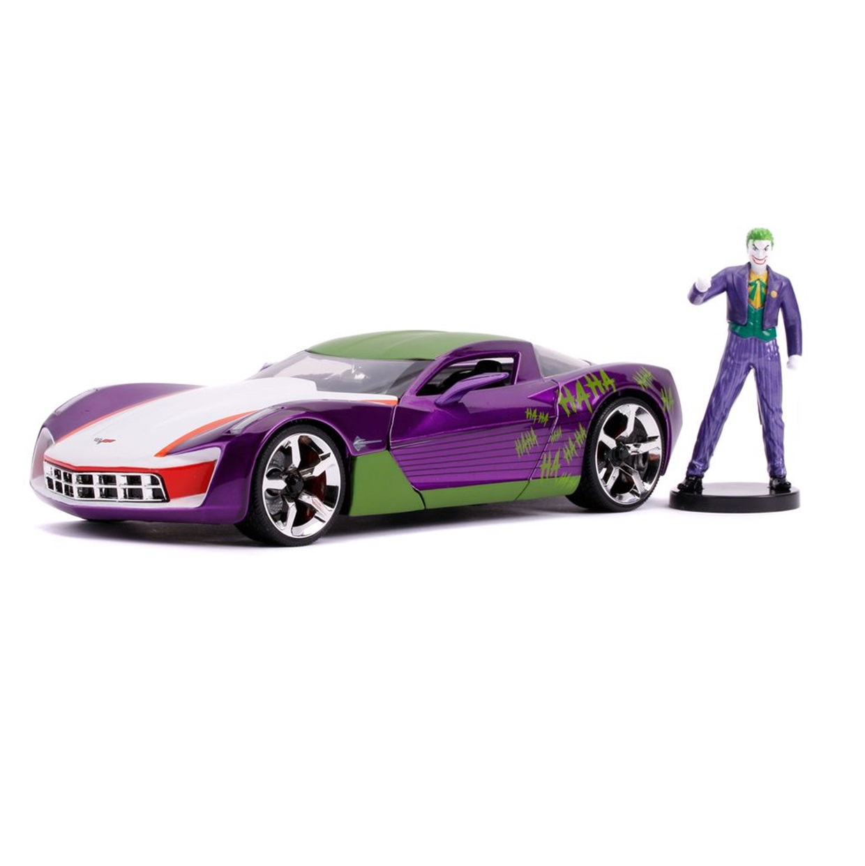 The Joker & 2009 Chevy Corvette Stingray Dc Comics Jada Toys