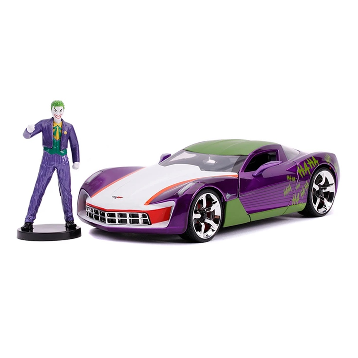 The Joker & 2009 Chevy Corvette Stingray Dc Comics Jada Toys
