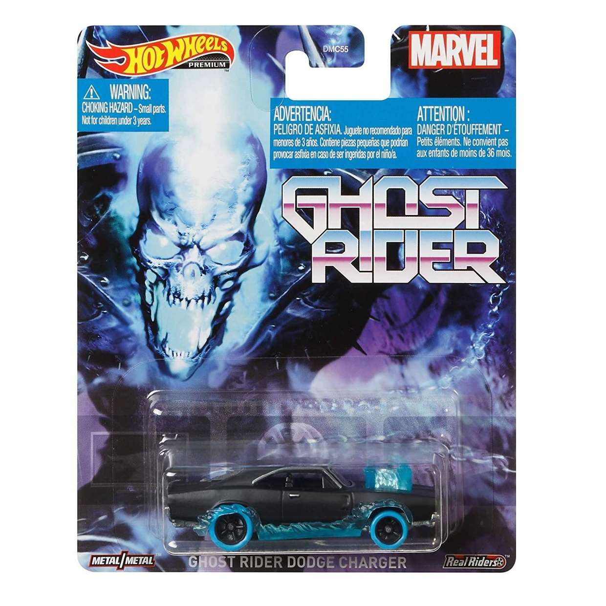 Ghost Rider Dodge Charger Marvel Metal Real Riders Hot Wheels