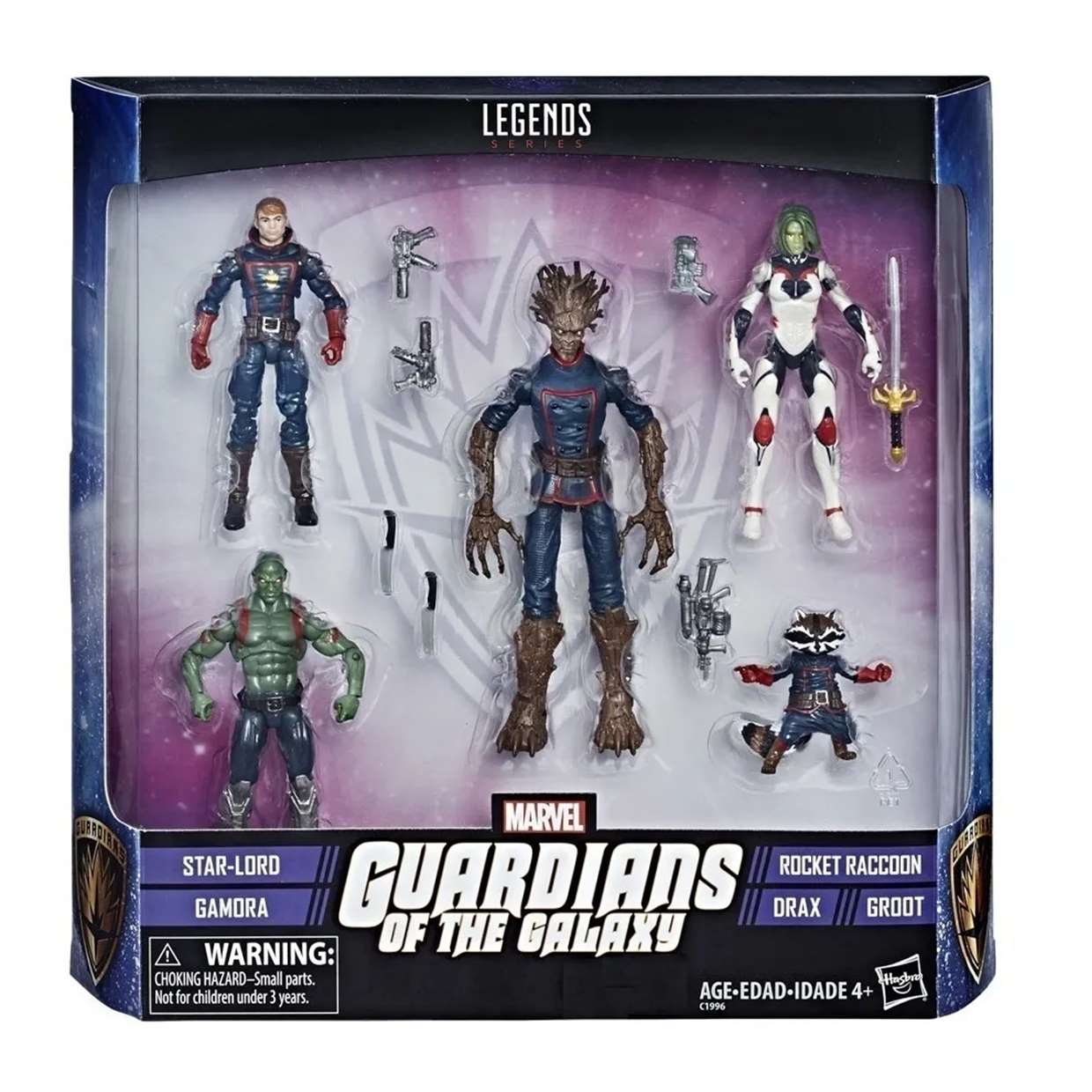 Pack de 5 Figuras Marvel Guardianes De La Galaxia Legends
