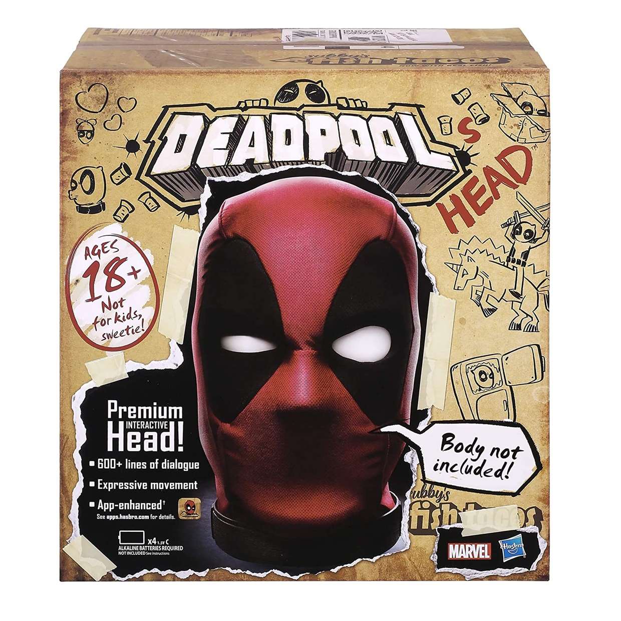Cabeza Electrónica Interactiva Deadpool 600 Efectos Y Frases