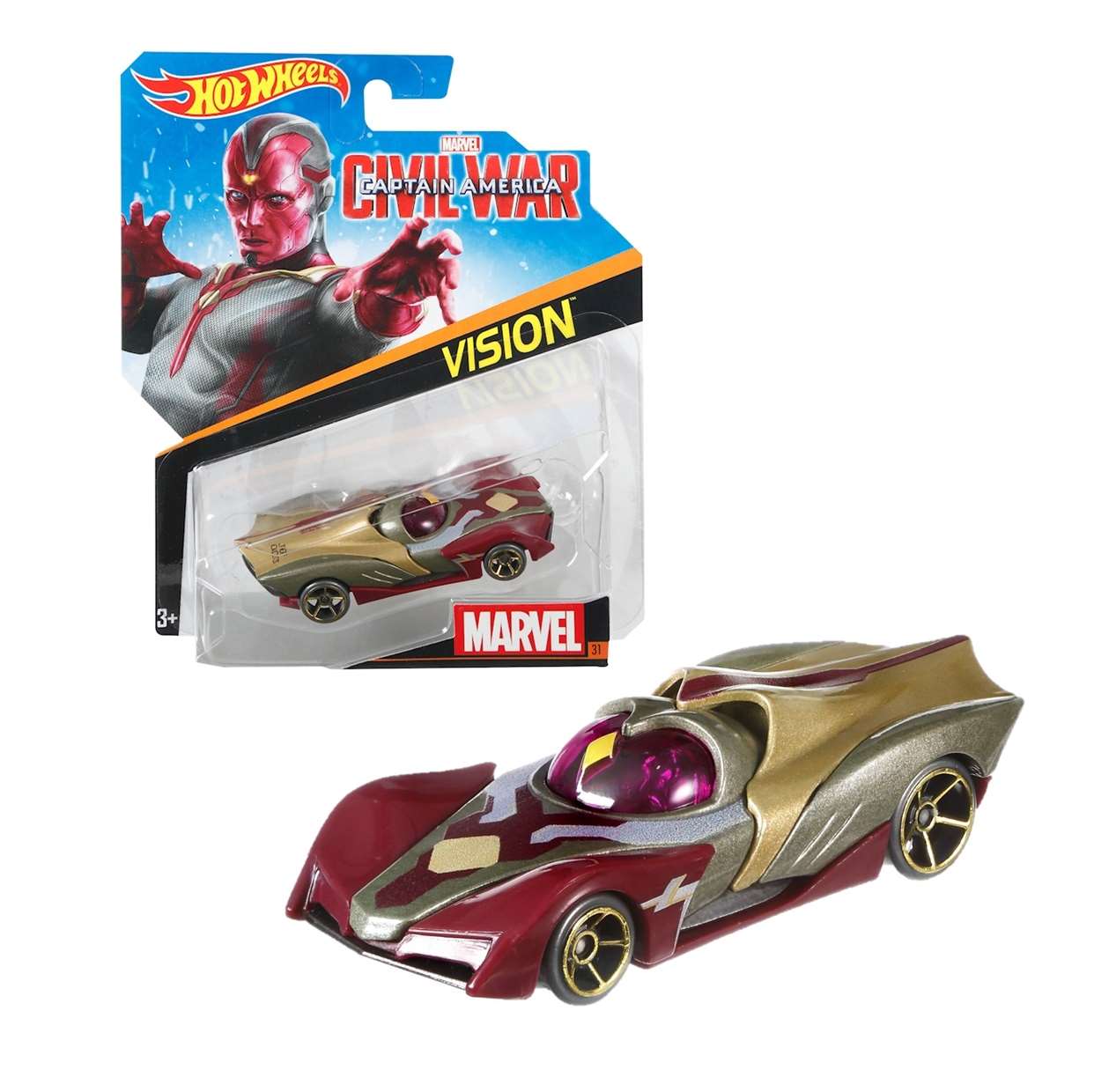 Pack Vision Capitán América Civil War + Vision #31 Hotwheels