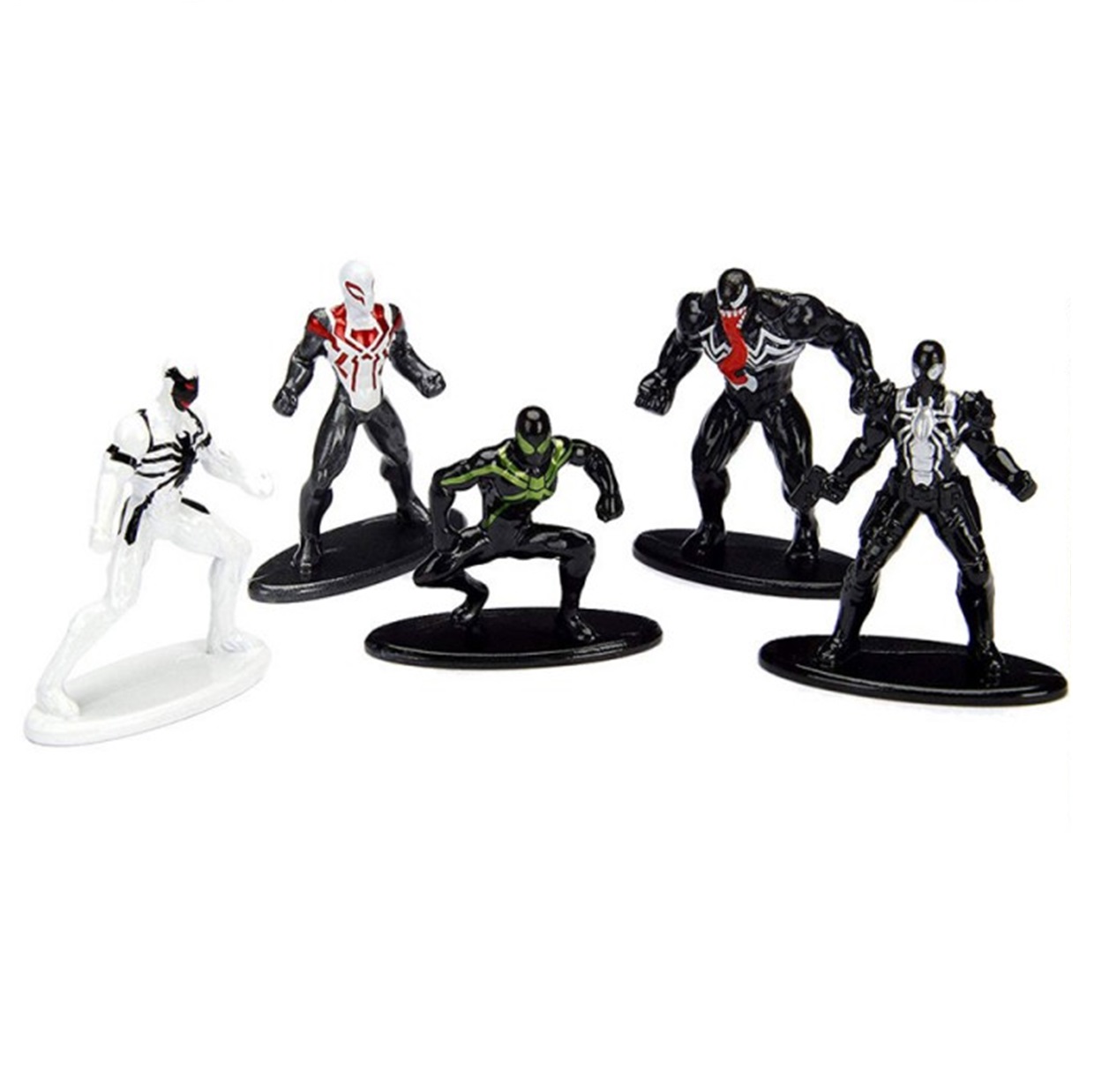 Nano Metalsfigs Figuras Spider Man 5pzs Pack Jada Toys Venom