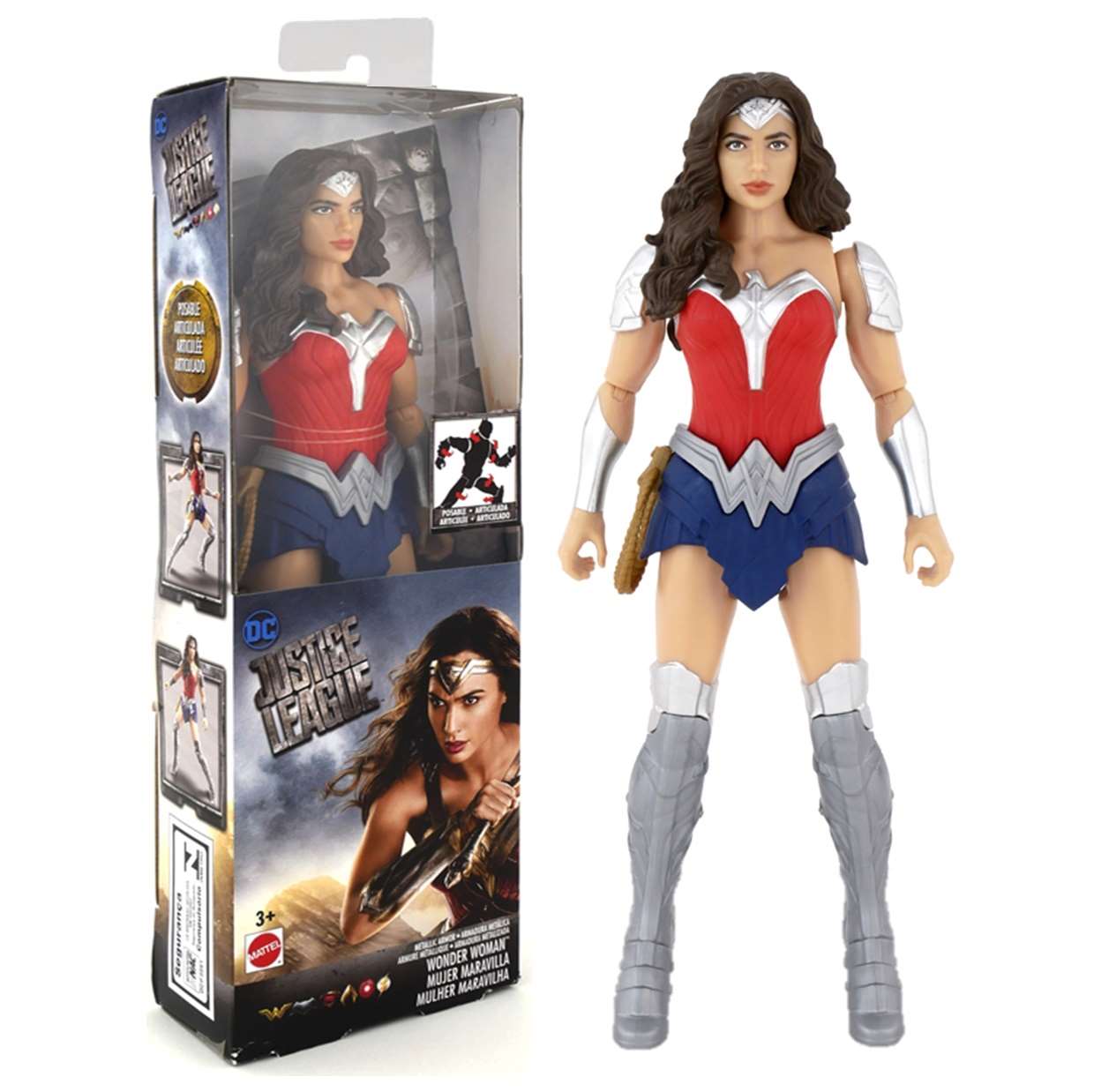 Wonder Woman Armadura Metálica Figura Justice League Movie 