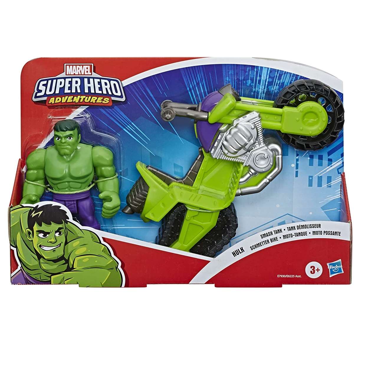 Hulk Smash Tank Figura Marvel Super Hero Adventures 4 PuLG