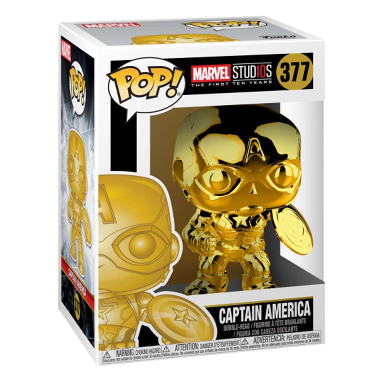 Capitán América #377 Chrome Funko Pop! Marvel Studio's 10th