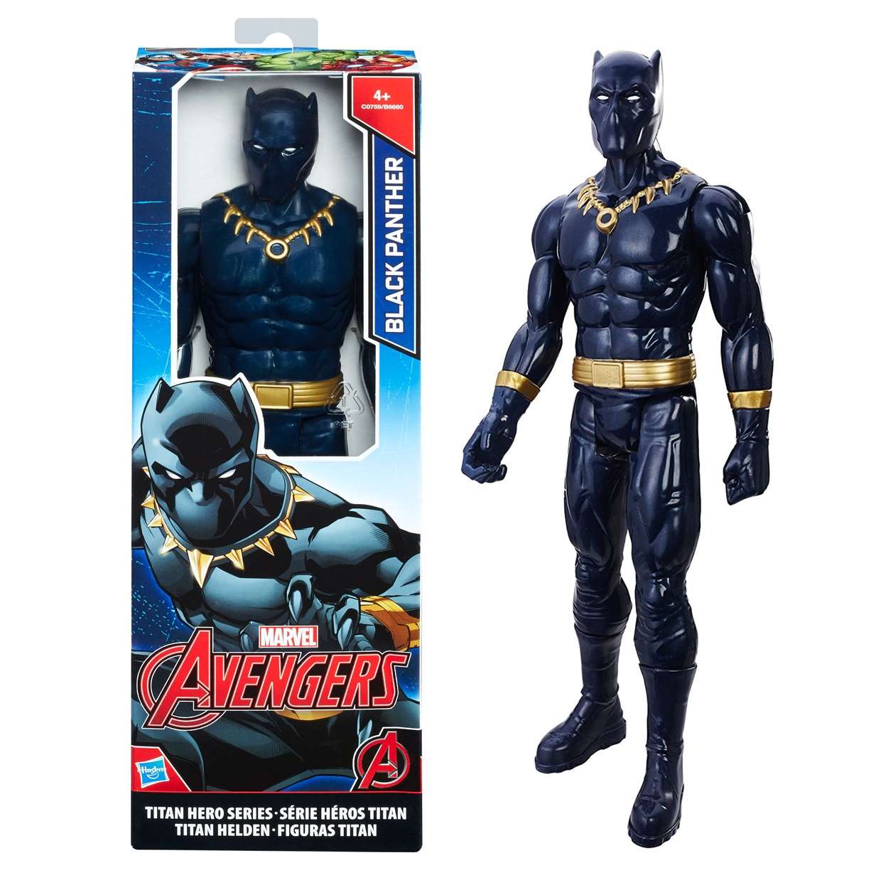 Black Panther Figura Marvel The Avengers Titan Hero Series 