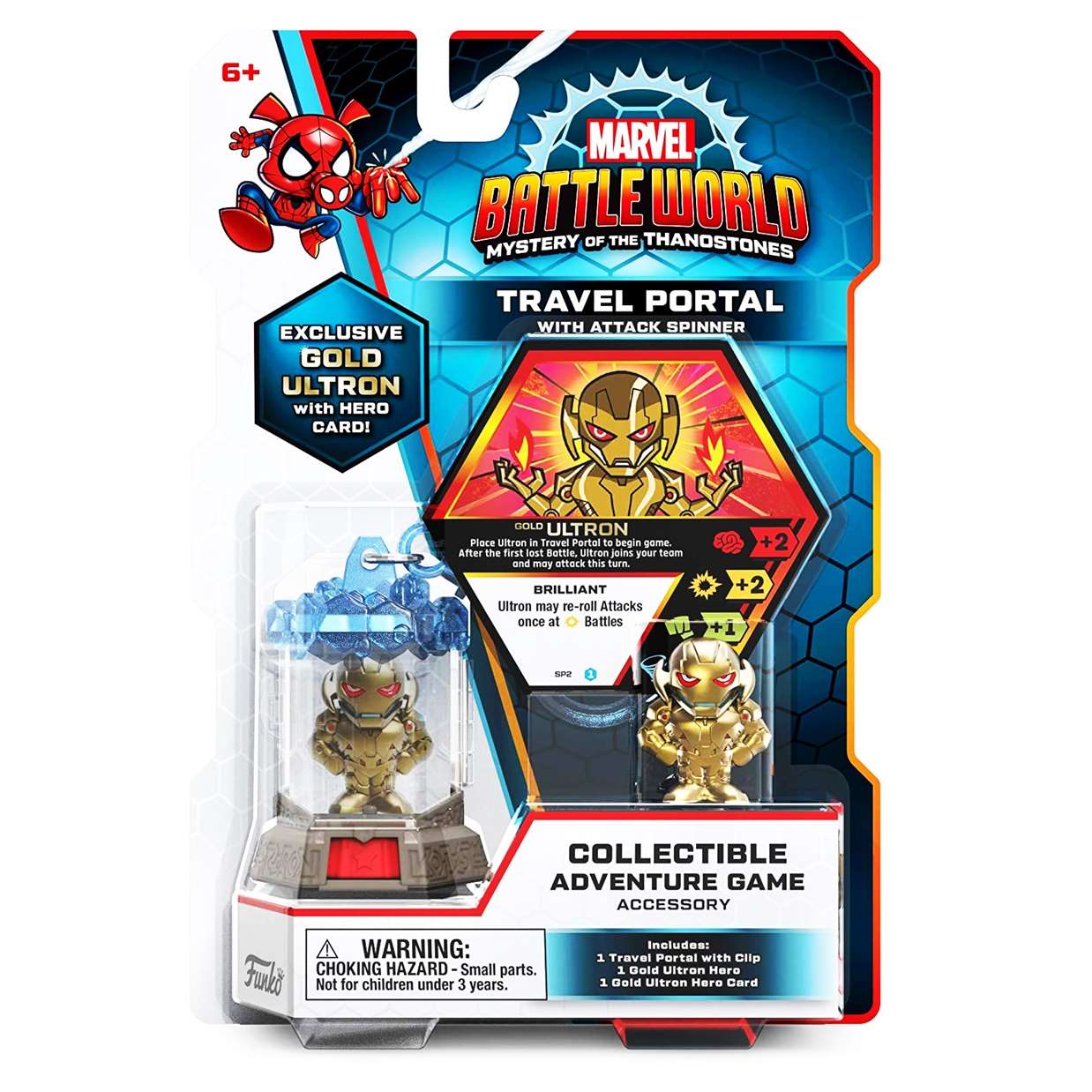 Funko Marvel Battleworld Exclusive Gold Ultron With Hero Card