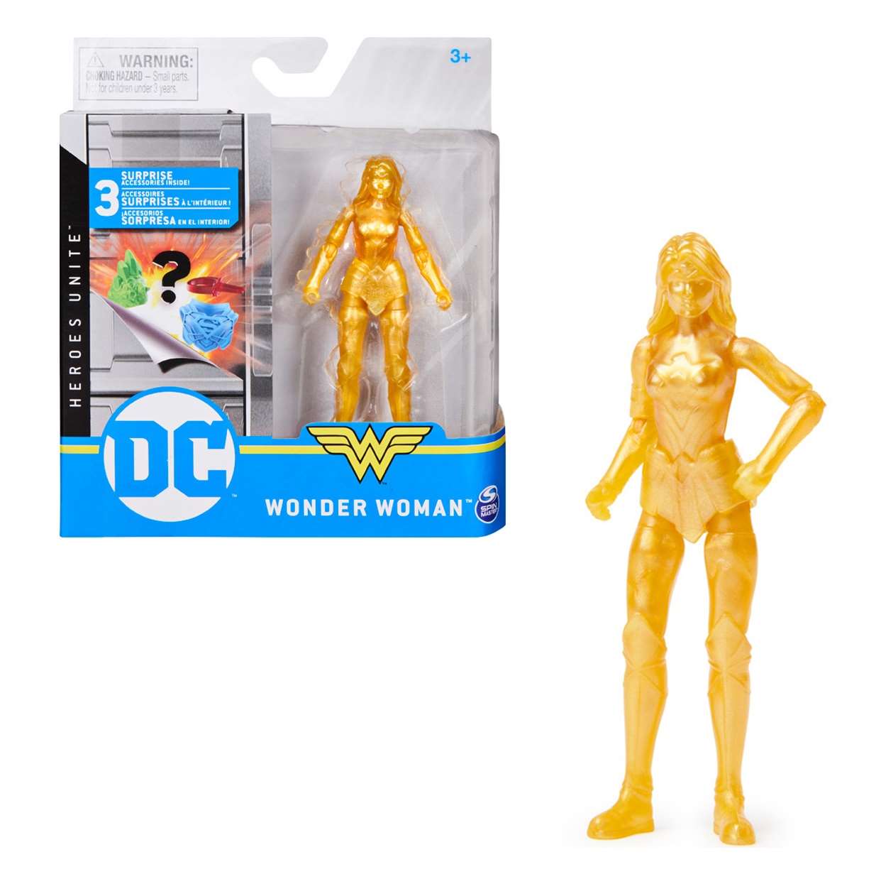 Wonder Woman Gold Figura Heroes Unite Spin Master 3 PuLG