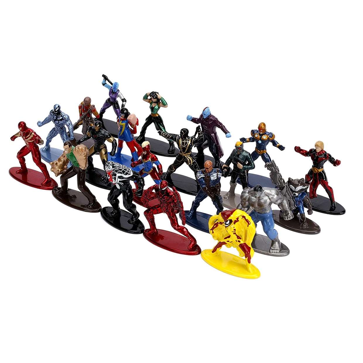 Paquete Marvel 20 Figurillas Nanometalfigs Jada Toys