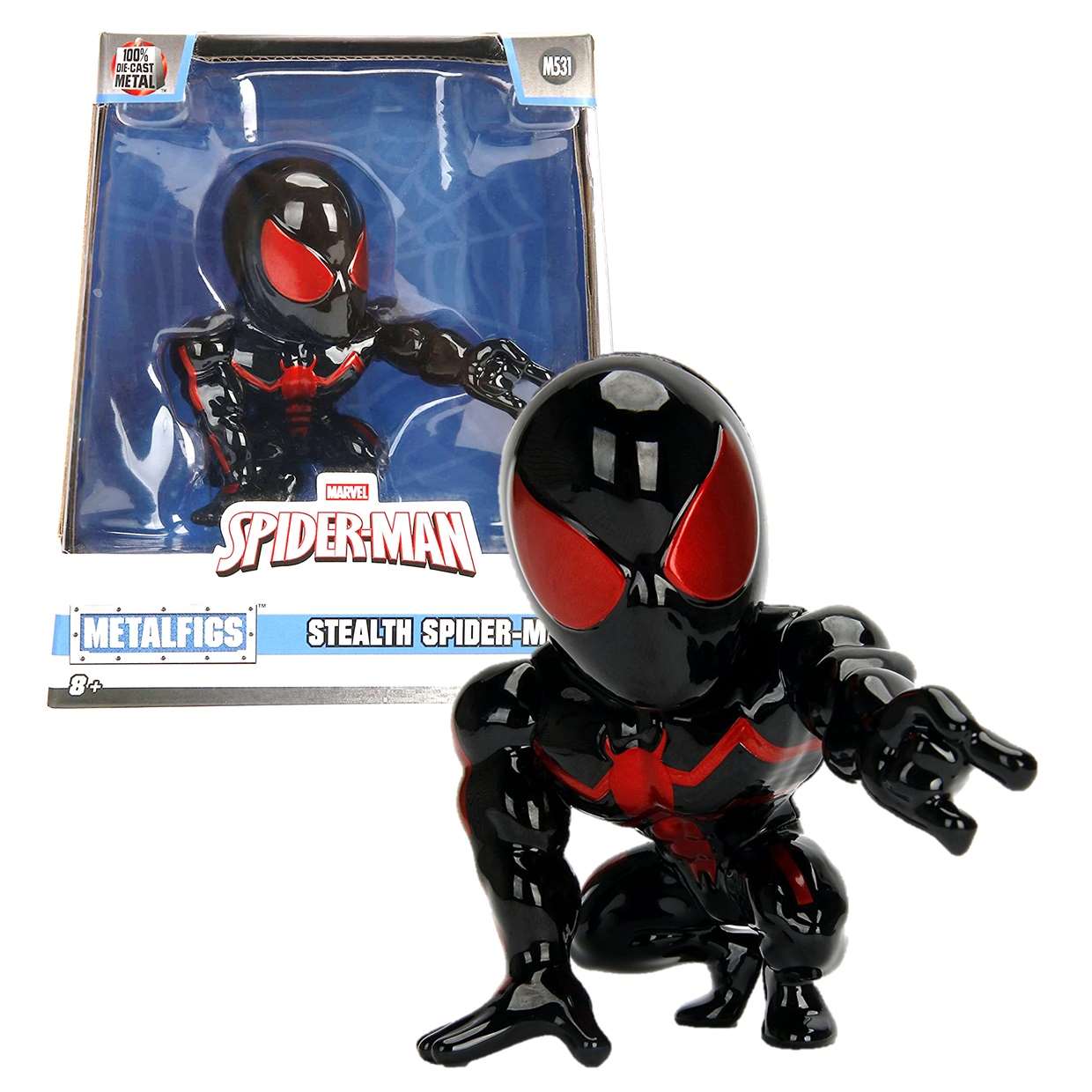 Stealth Spider Man M531 Figura Marvel Metalfigs Jada Toys