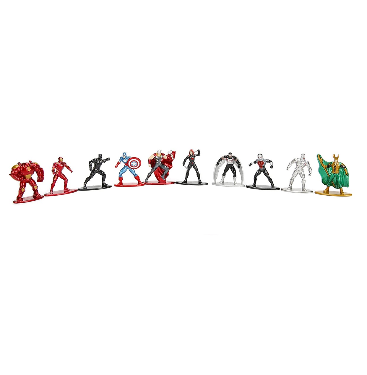 Paquete Marvel 10 Figurillas Avengers Nano Metafigs Jada Toy
