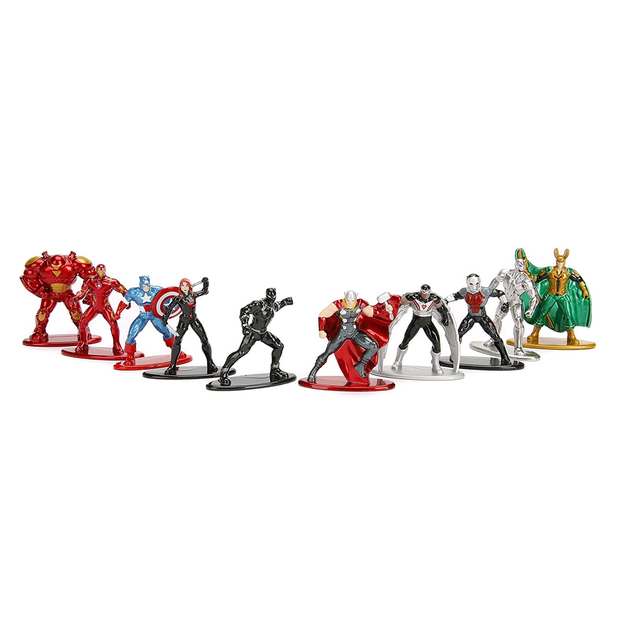 Paquete Marvel 10 Figurillas Avengers Nano Metafigs Jada Toy