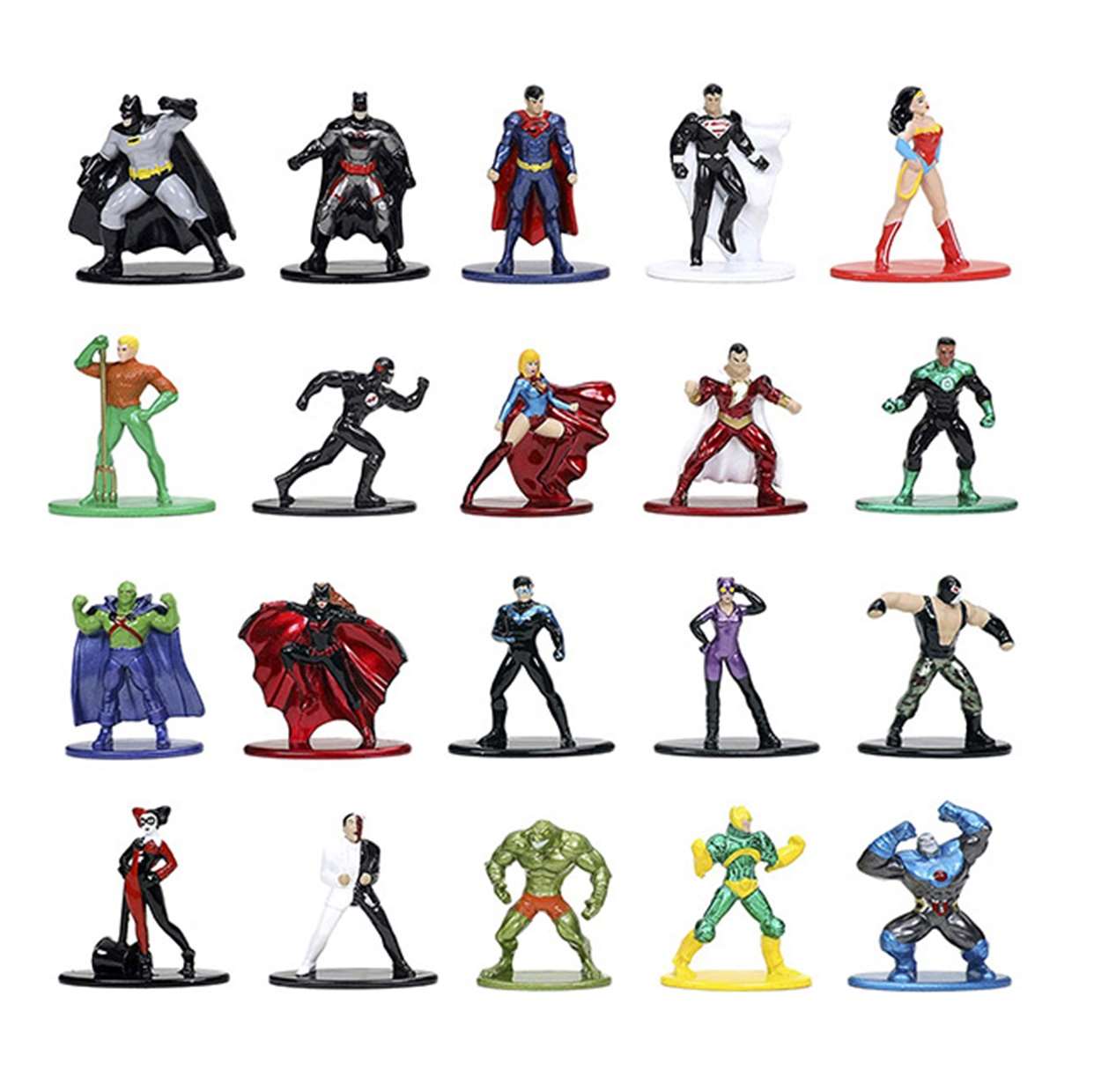 Paquete Dc Comics 20 Figurillas Nano Metalfigs Jada Toys