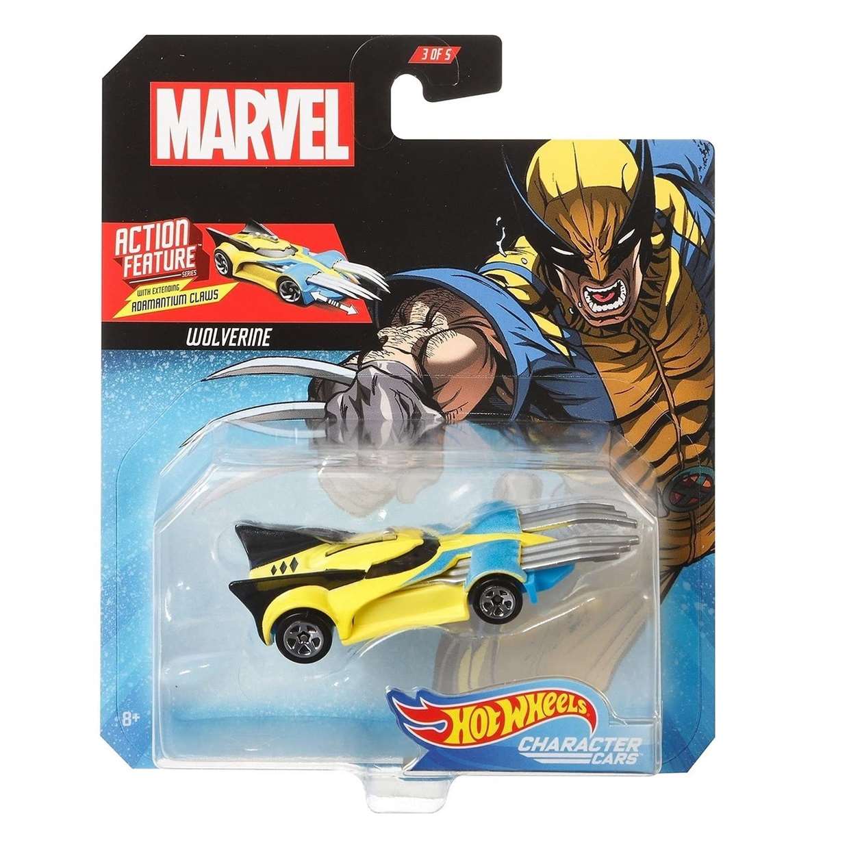 Wolverine Hot Wheels X-Men Character Cars Action Figure