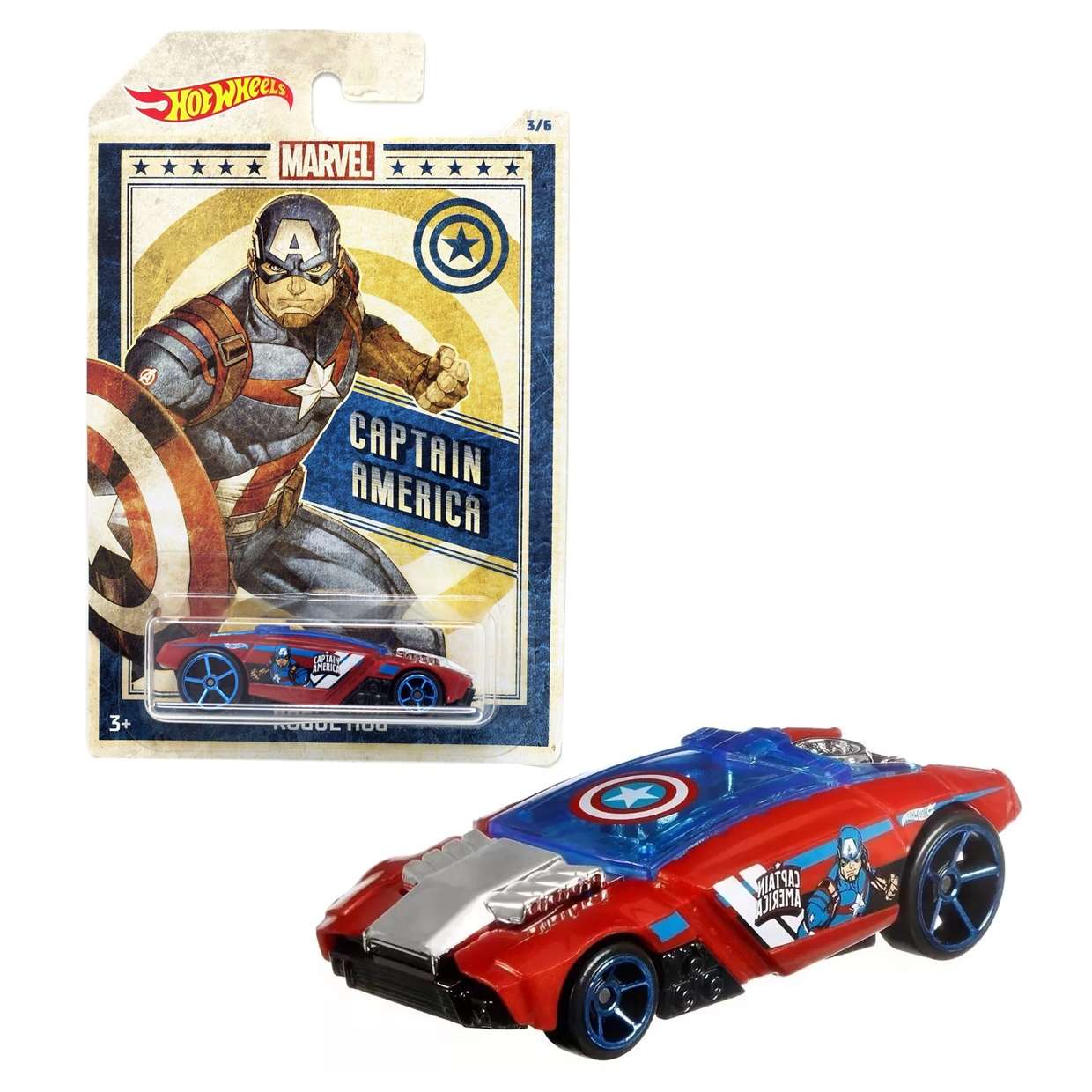 Capitán América ( Rogue Hog ) Hot Wheels Collect Them All