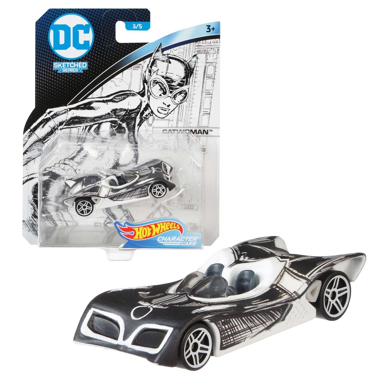 Catwoman Dc Sketched Series Character Cars Hot Wheels 3/5