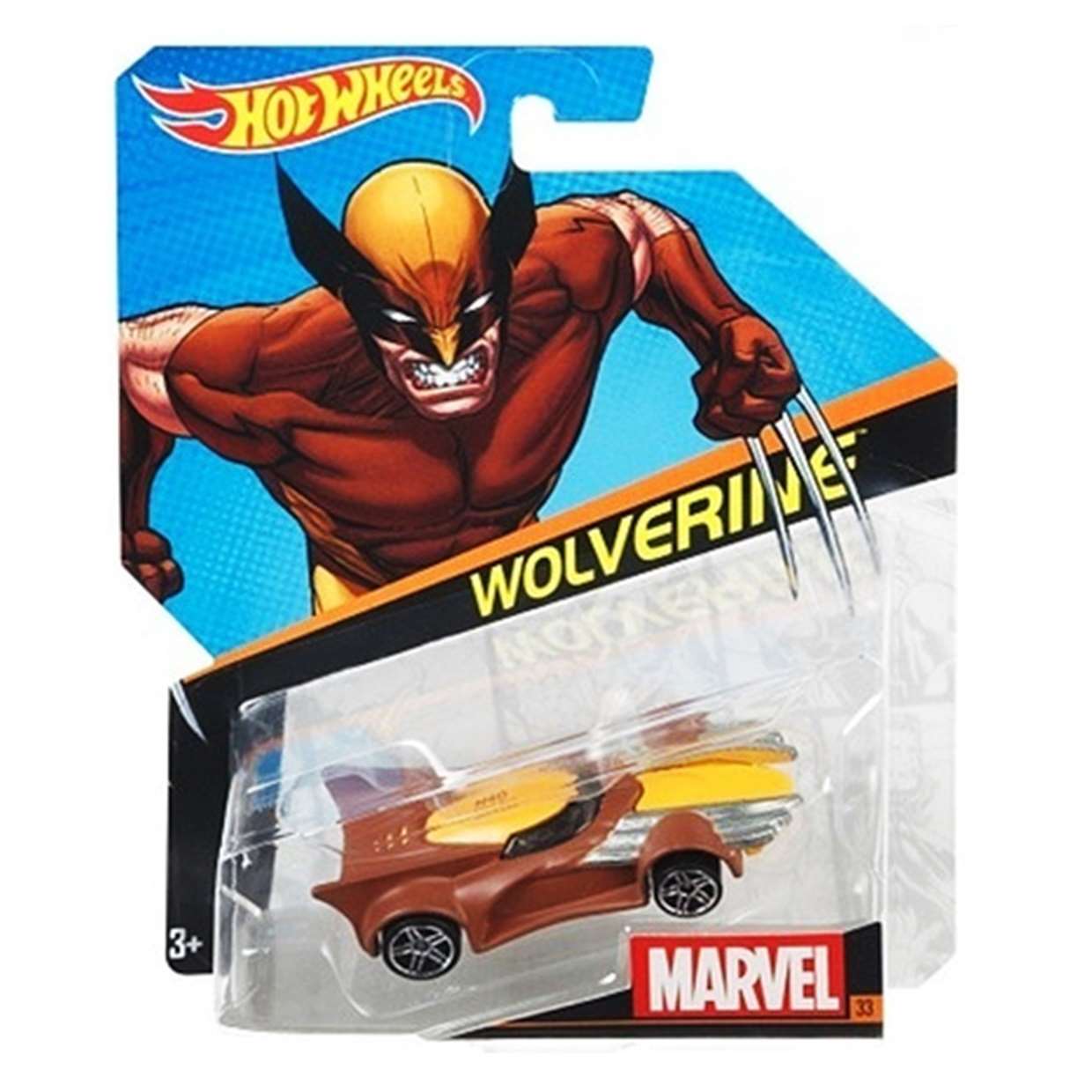Wolverine Brown Vehicle #33 Hot Wheels Character Car