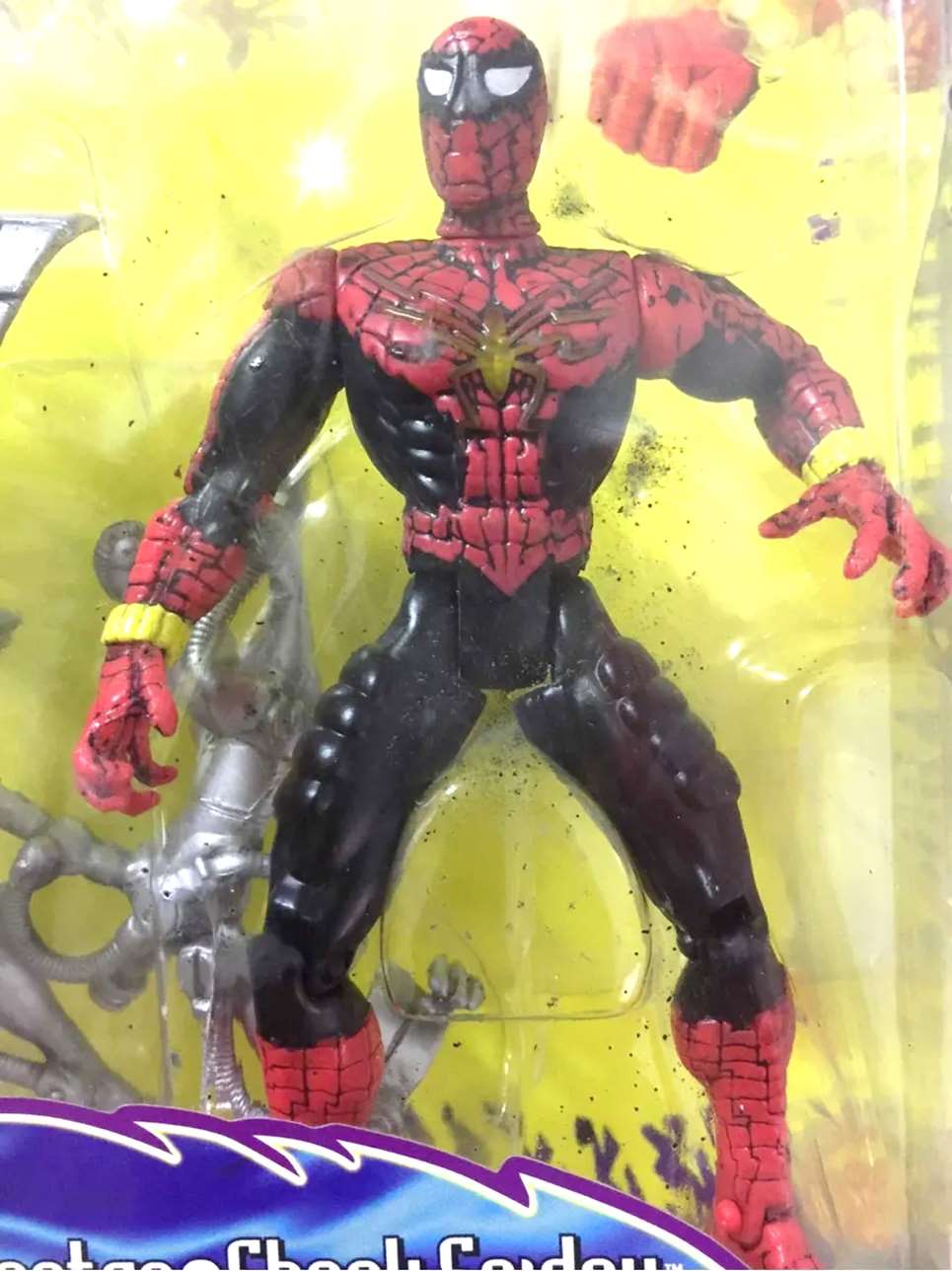 Electro Shock Spidey 1996 Spider Man Electro Spark Toybiz