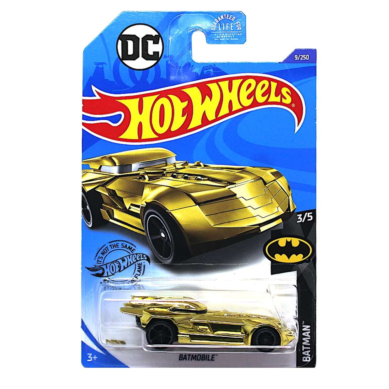 Batmobile Chrome Gold 3/5 Batman Dc Hot Wheels 9/250 